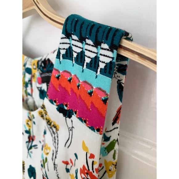 Maggy London Multicolor Floral Sleeveless A Line Fit Flare Dress Size 12 $175 - Picture 7 of 16